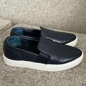 Birdies Black Leather Slip On Loafers Size 7.5